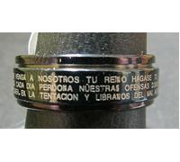 Anello in acciaio nero preghiera padre nostro (spagnolo)