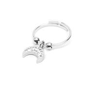 Anello in acciaio Silver 316L 18AN071 Marlù da donna con Mezza Luna