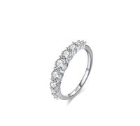 Anello in argento 925, anello in argento con zirconi multipli misura 57 (18,1) regali divertenti
