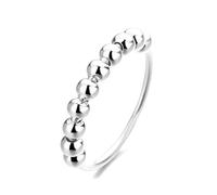 Anello in argento 925, anello vintage da donna con perle rotonde irregolari da 3 mm, argento fede nuziale, gioielli eleganti, 49, Senza Gemme