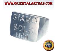 Anello in argento 925 ‰ Chevalier Quadrato SIAMO SOLO NOI V. Rossi