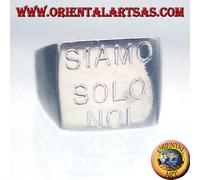 Anello in argento 925 ‰ Chevalier Quadrato SIAMO SOLO NOI V. Rossi