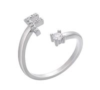 Anello in argento 925 con 26 iniziali dell'alfabeto, regolabile e aperto, semplice, alla moda, per donna