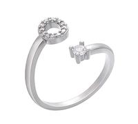 Anello in argento 925 con 26 iniziali dell'alfabeto, regolabile e aperto, semplice, alla moda, per donna