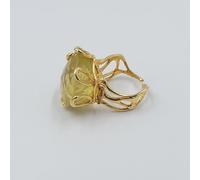 Anello in argento 925% con quarzo citrino