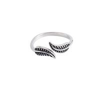 Anello In Argento 925 Da Donna,S925 Anello In Argento Sterling Con Foglia Anelli Regolabili Retro Anello Aperto Argento Anello Per Il Pollice Anello Per Eternità Fascino Di Nozze Gioielli Regali Pe