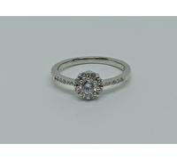 ANELLO IN ARGENTO 925 FIORE ZIRCONI GAMBO ZIRCONI (AMFA0156)