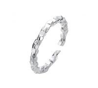 Anello In Argento 925 Per Donne Anello In Argento Da Donna Con Finitura Martellata,3 Mm,Placcato In Platino,Fascia Impilabile Per Il Pollice,Fede Nuziale Dell'Eternità,Regalo Per Lui E Per Lei,Con C