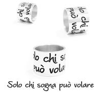 ANELLO IN ARGENTO 925 PERSONALIZZATO SOLO CHI SOGNA PUÒ VOLARE