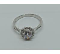 ANELLO IN ARGENTO 925 SOLITARIO TONDO ZIRCONE 5 MM GIRO/GAMBO ZIRCONI (AMFA0157)