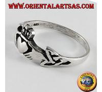 Anello in argento Claddagh simbolo celtico con nodo di tyrone