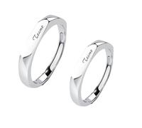 Anello in argento da uomo regolabile, fede da uomo in argento fine stile semplice di lucidatura regolabile, Ajustable, Argento 925/1000, Senza Gemme