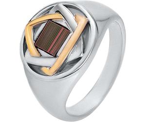 Anello in argento e oro 9 carati Nano Sim Old Bible - Stella di David