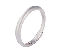 Anello in argento grande, fede nuziale, da uomo, apertura stile retrò, argento 925 regolabile, Ajustable, Argento 925/1000, Senza Gemme