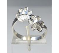 Anello in argento modello Orme con piccole zampine incise Luce