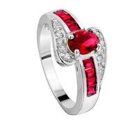 Anello in argento per la festa della mamma, anello di fidanzamento da donna, anello di fidanzamento per anniversario, promessa di matrimonio, set da 100, 10, lega di alluminio, Nessuna pietra preziosa