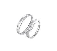 Anello in argento Sterling 925, anello da donna in argento regolabile con spighe di grano e gioielli da sposa, Ajustable, Argento 925/1000, Senza Gemme