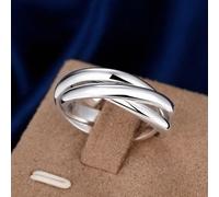 Anello in argento sterling 925 bello e alla moda come regalo per donne e signore, per matrimoni, regali d'amore 7,5,9,6,8,10Lega di rame