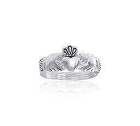 Anello In Argento Sterling 925 Claddagh Puzzle Amore Amicizia Lealtà Gioielli