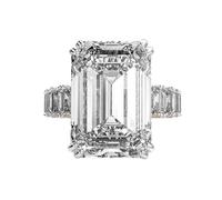 Anello in argento sterling 925 con illusione di mezzanotte | placcato oro | con moissanite, smeraldo e anelli di lusso fatti a mano di forma rotonda per donna | LKJR_0404