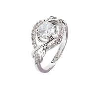 Anello in argento Sterling 925 con simulazione di lusso, perfetto per matrimoni/fidanzamento da donna alla moda, gioco di carte segreti della foresta di Dunsterwalds, 8, Metallo, Nessuna pietra
