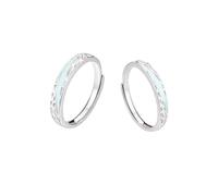 Anello in argento Sterling 925 massiccio con texture ossellata martellata a mano regolabile aggiornamento 3.0 per coppia, unisex per laurea lesbica gioielli, Réglable, Argento Sterling S925, Nessuna
