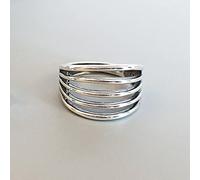 Anello In Argento Sterling 925,S925 Linee Multistrato In Argento Sterling Anello Anelli Regolabili Anello Aperto Retrò Argento Anello Per Il Pollice Anello Eterno Fascino Matrimonio Gioielli Regali