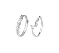 Anello in argento Sterling 999, regolabile, con spine e rose, Ajustable, Argento Sterling 999, Senza Gemme