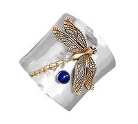 Anello in argento Sterling libellule con diamanti semplici bigiotteria accessori popolari torte anelli, 9, Metallo, Non pietra preziosa