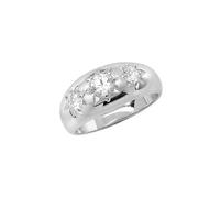 Anello In Argento Sterling Per Uomini Con 3 Pietre Bianche