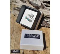 Anello in argento sterling regolabile fatto a mano con magnesite turchese.