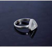 Anello in argento sterling vuoto da 3 a 30 mm lunetta triangolare impostazion...
