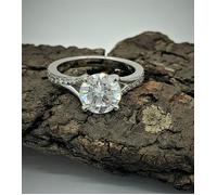 Anello In Diamante Bianco Trattato Da 3,50 Ct Con Grande Lucentezza VVS1
