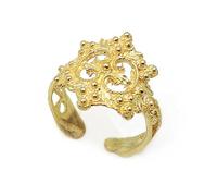Anello in Filigrana d'Argento Sterling 925 Placcato Oro - Misura regolabile Oro