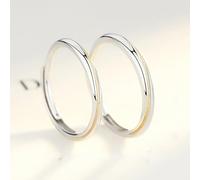 Anello in filo d'oro, anello di coppia in argento sterling 925, anello regolabile con fascia Möbius in argento sterling 925, adatto sia per uomo che per donna.