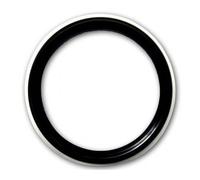 Anello in gomma con inserto per pneumatici 15" Black Whitewall nuovissimo set...