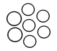 Anello in Gomma per Ciotola Cantata, 7 Pezzi, Nero, Compatto | Set 2 Grandi e 5 Piccoli, Silicone e Gomma, per Canto, Yoga, Tavolo in Legno