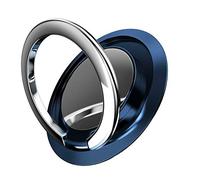 Anello in metallo con rotazione a 360 gradi 3 in 1, supporto universale per smartphone, cavalletto per telefono da auto, colore: blu