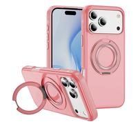 [Anello in metallo e supporto invisibile girevole a 360°] Custodia magnetica per 17 Pro Max [paraurti elettrolitico antiurto] [compatibile con MagSafe] Cover con supporto per donne e uomini