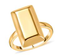 Anello in oro 18 carati da 2,5 grammi, anello da donna in vero oro giallo massiccio, per matrimonio, anniversario, fidanzamento, regalo di compleanno per lei, 7, Metallo, Nessuna pietra preziosa