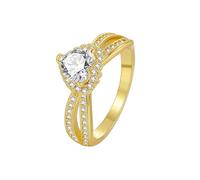 Anello in oro, anello Memoire a forma di cuore con moissanite oro giallo regalo divertente per le donne, Oro giallo 18 carati, Moissanite