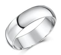 Anello In Oro Bianco 9ct A Forma Di Corte Con Marchio Di Fabbrica Anello Nuziale