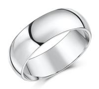 Anello In Oro Bianco 9ct A Forma Di Corte Con Marchio Di Fabbrica Anello Nuziale