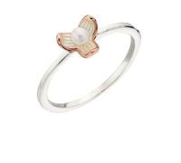 Anello In Perla A Due Colori In Argento Sterling Designer - Elements