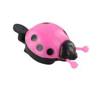 Anello in plastica a forma di coccinella per manubrio della bicicletta, accessorio divertente con design a forma di insetti con risposta dinamica delle ali e acustica (polvere)