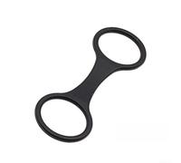 Anello in silicone a forma di 8 per snorkeling, 3 pezzi, per una migliore connessione tra maschera e tubo respiratorio (nero)