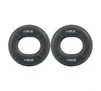 Anello in silicone per esercizi di dita e avambraccio, attrezzature per rafforzare l'attrezzatura per uso domestico e in palestra, perfetto per atleti (2 pezzi, grigio)