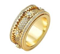 Anello Ingranaggio, Fidget Meccanico Silenzioso Della Piena Coscienza, Anello Spinner A Ingranaggi per Donna Compleanno Festa Ufficio Casa Scuola Meditazione, Se référer au descriptif, Rame, Nessuna