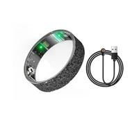 Anello intelligente, anello indossabile per il fitness, anello per la salute di uomini e donne, tracker del sonno, tracker fitness impermeabile, durata della batteria di 5-7 giorni - R2 (Nero, 8#)