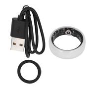 Anello intelligente con design in ceramica a prova di pioggia a 5 atm, anello di fitness con controllo dei gesti e funzione a fotocamera, anello di salute per il monitoraggio (ID 19mm / 0.75in)
